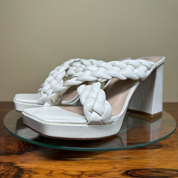 Anne Klein Aiden Bubble Braid Heel In Bone Size 9.5 - Picture 6 of 16
